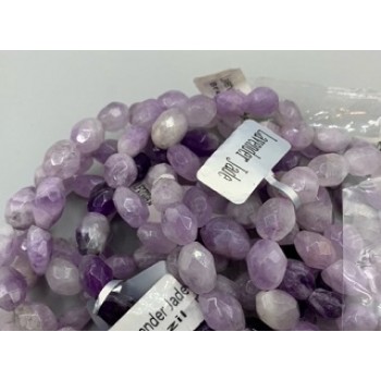 10-13 mm Long Faceted Bracelet - Lavender Jade
